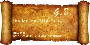 Gestetner Diána névjegykártya